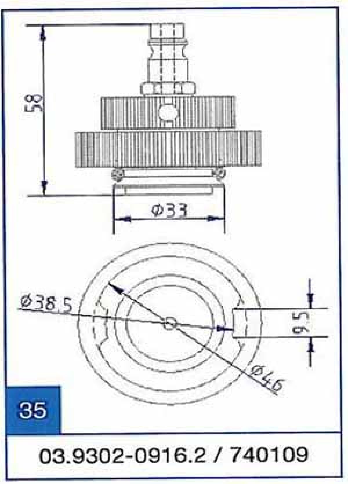 Entl&uuml;fterstutzen 35