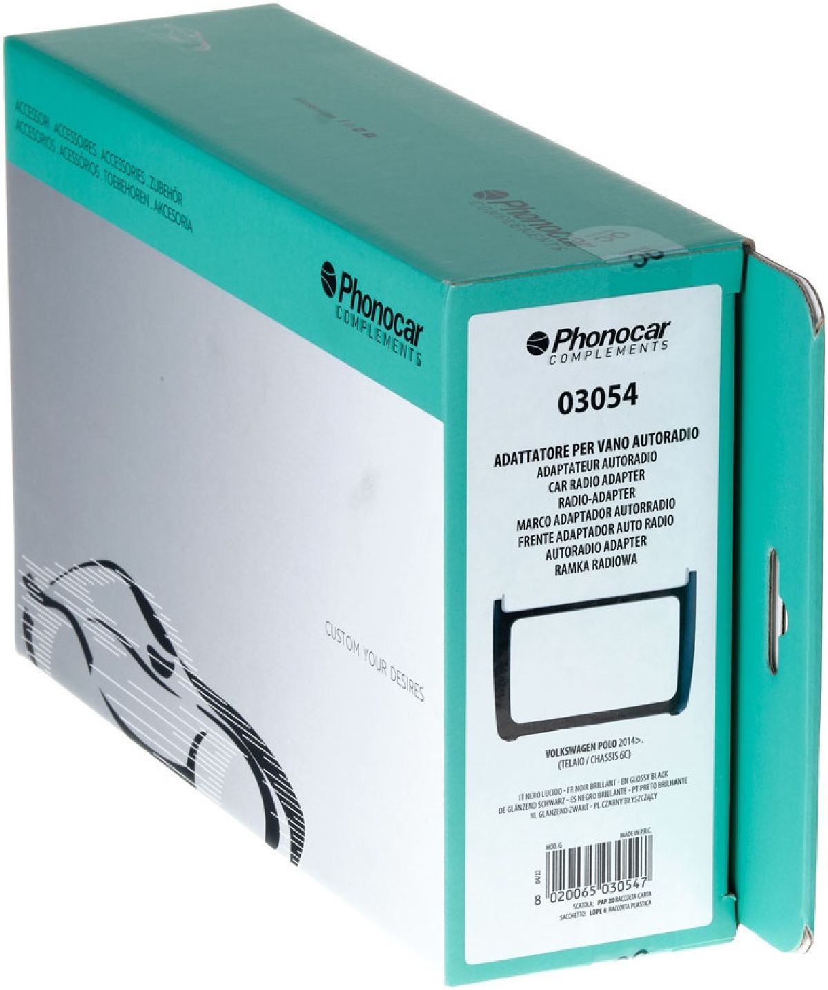 Adaptateur autoradio noir brillant VW