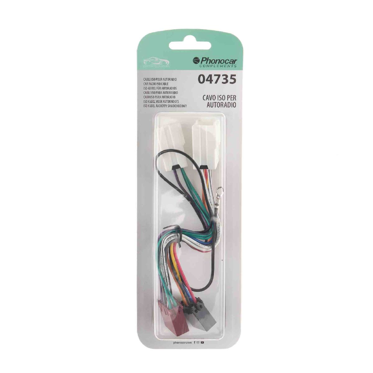 Kit de montage alimentation+haut parleur connecteur ISO