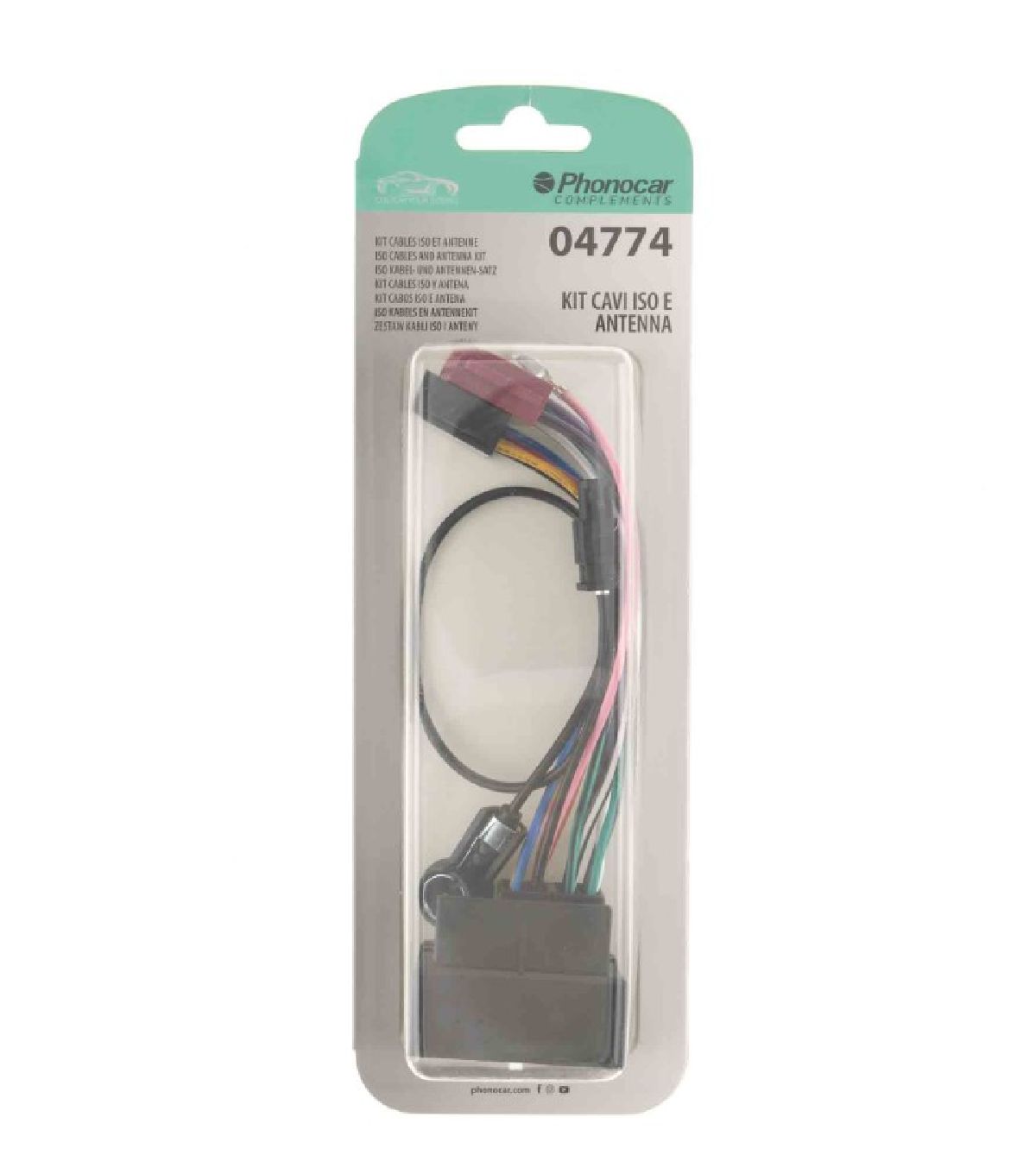 Kit de montage alimentation+haut parleur connecteur ISO + Cble d'antenne