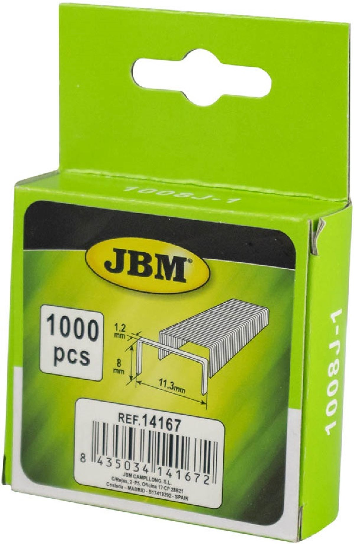 Heftklammern f�r Ref. 53589 1000 St�ck, 11,3x0,7x8mm