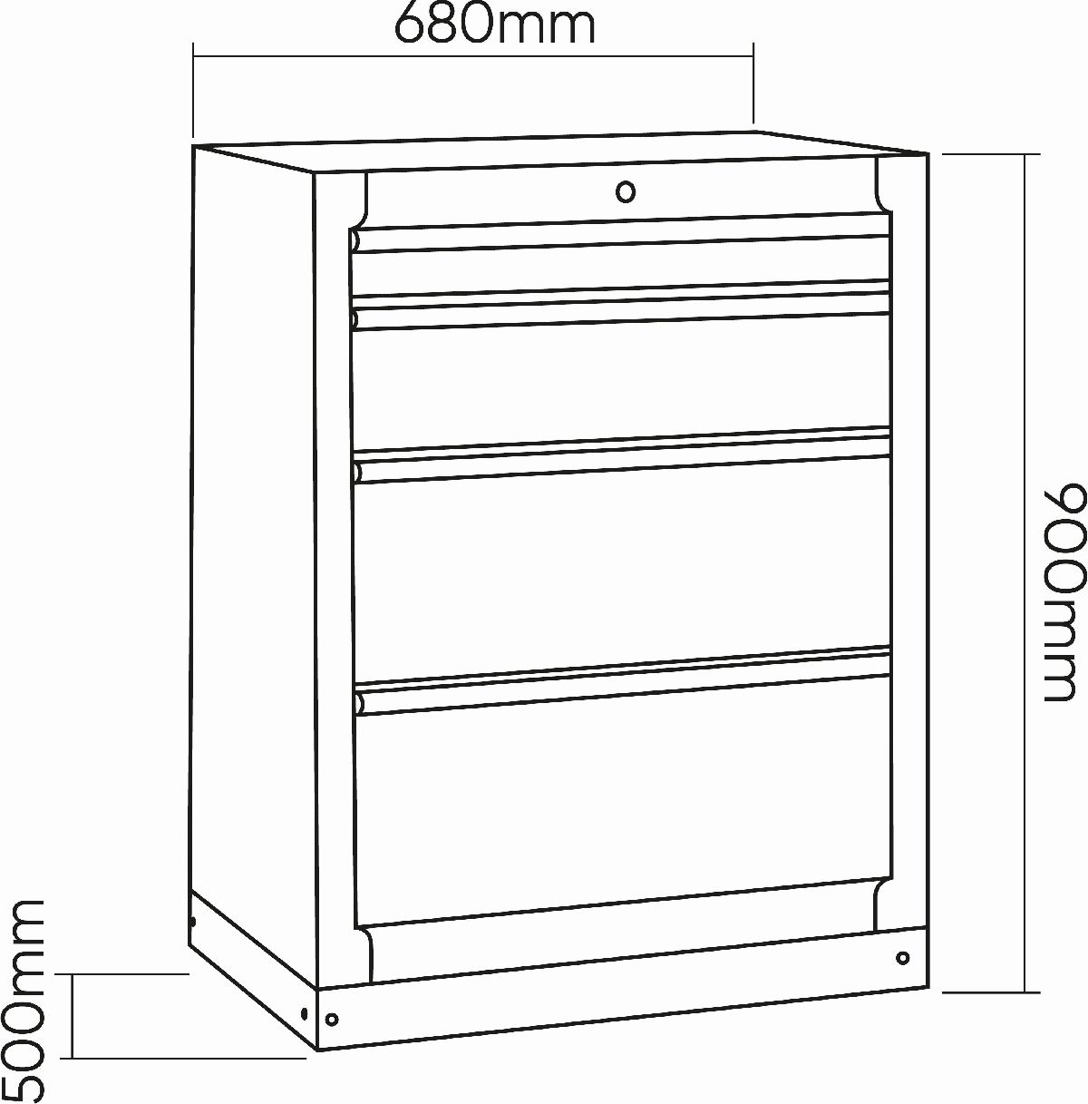 Schrank mit 4 Schubladen 