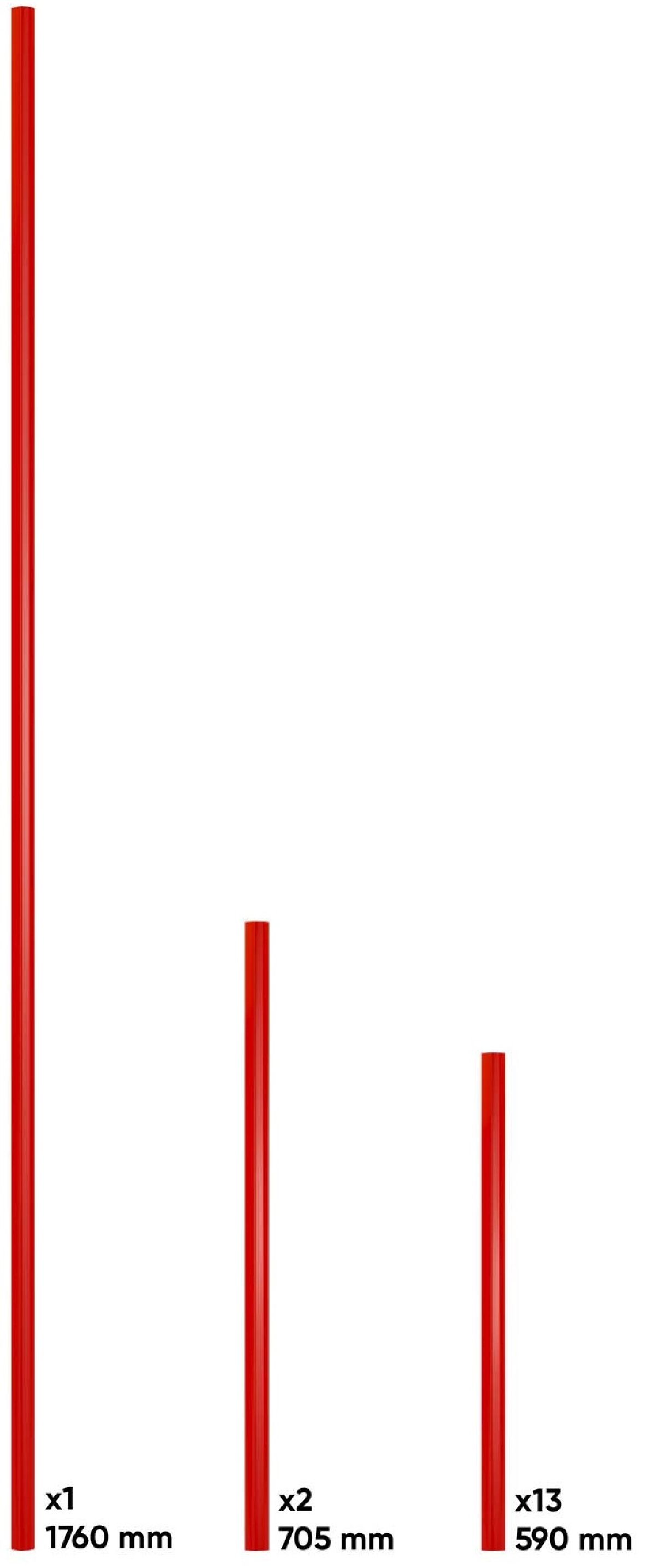 Jeu de poign�es pour s�rie 446 rouge