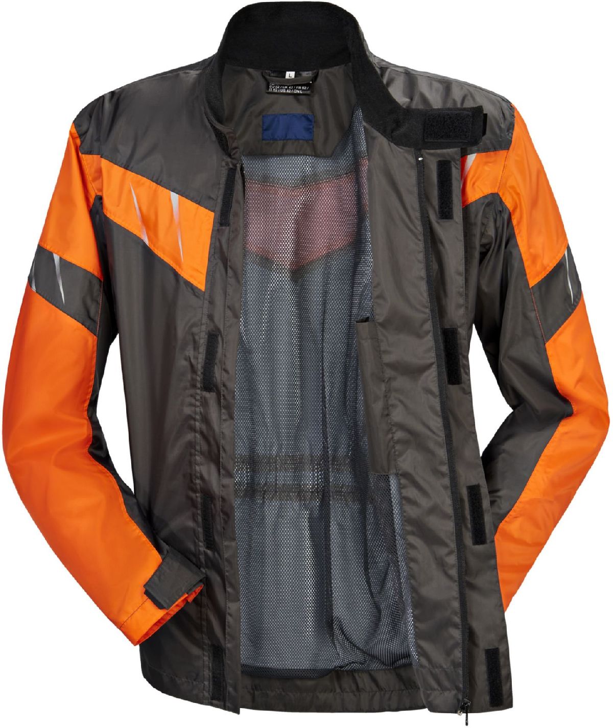 Regenjacke Grau/Orange Grsse XXL