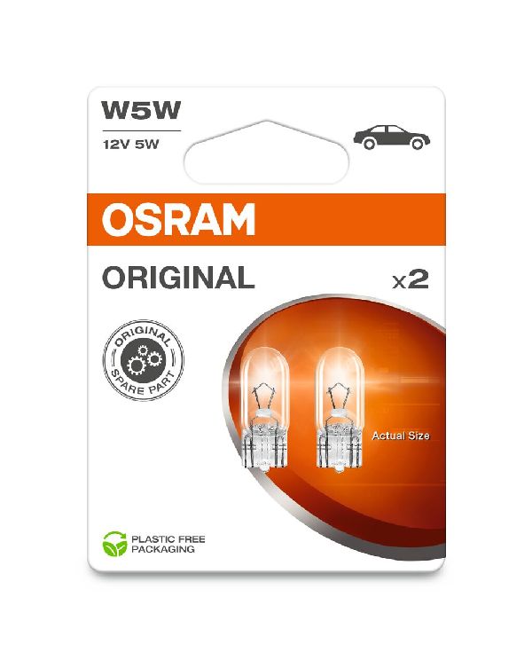 OSRAM Ampoule double blister 12V 5W W2,1x9,5d