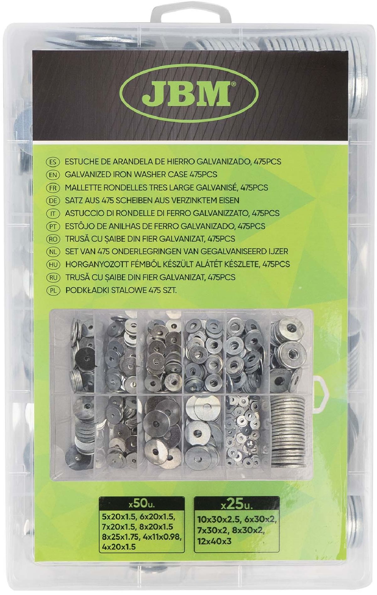 Set Unterlagscheiben 475-teilig