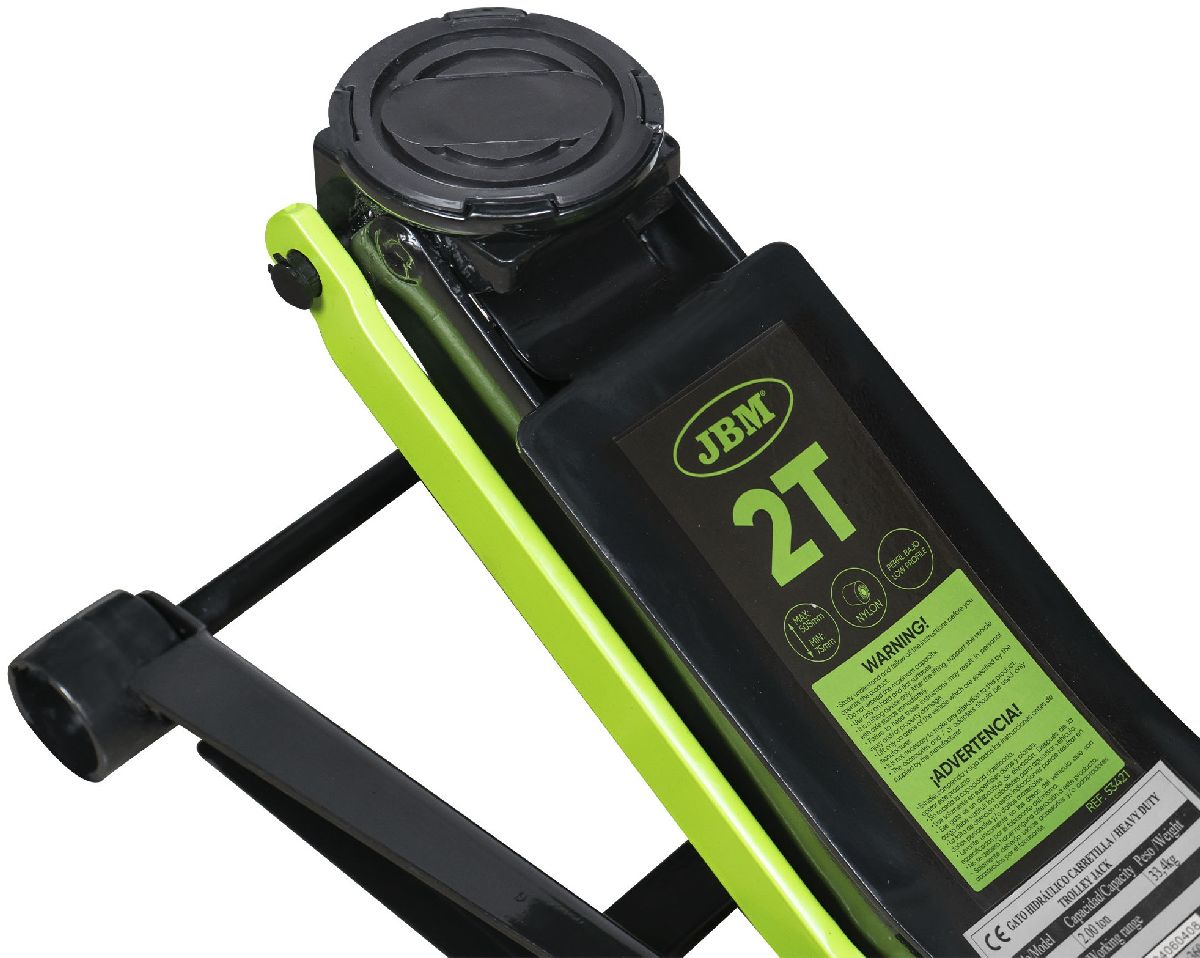 Cric bas avec double piston 2t