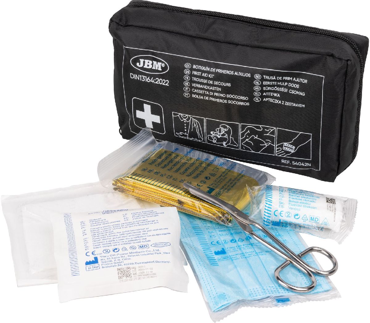 Trousse de secours noire DIN13164