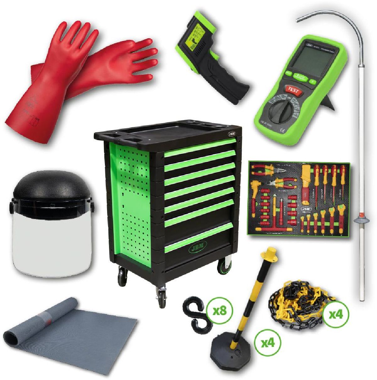 Servante d'outils 7 tiroirs, quips Electro, 23 pices