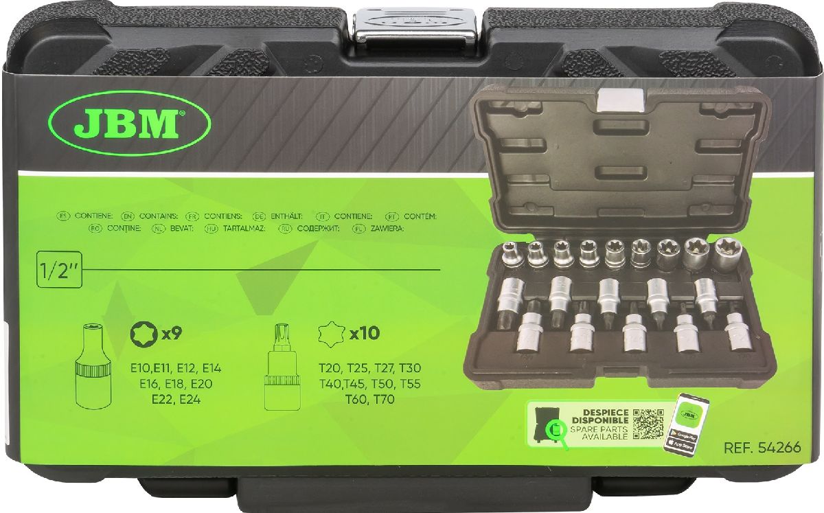 Caisse  outils Torx 1/2