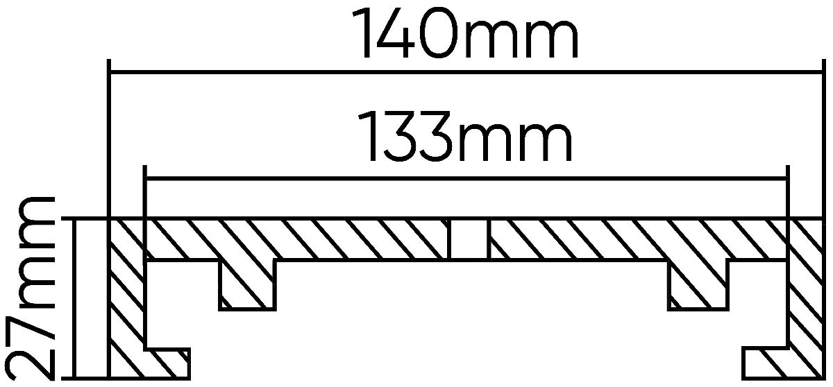 Gummiauflage Hebeb�hne 140x27mm