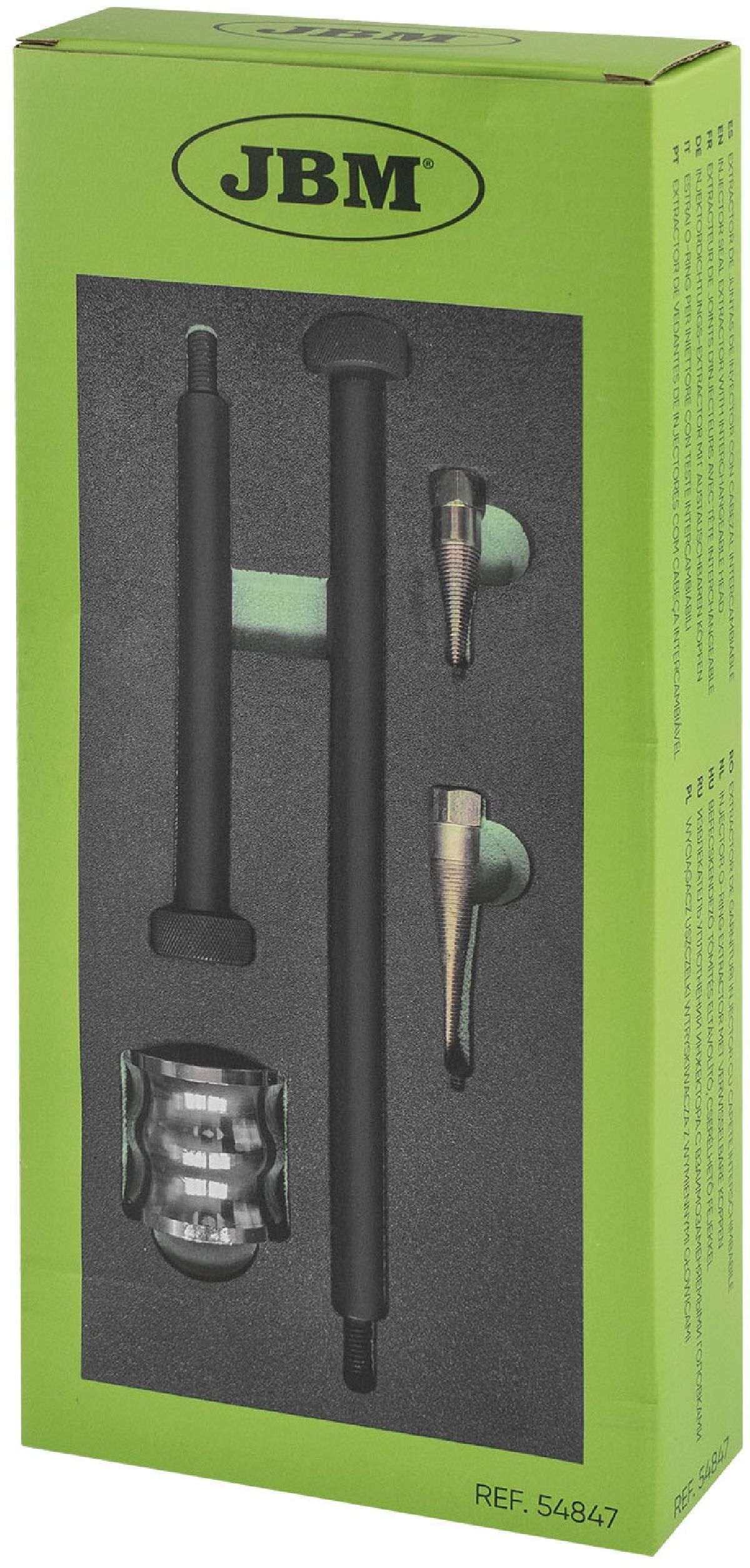 Abzieher f�r Einspritzd�sendichtungen mit austauschk�pfe, 5-teilig