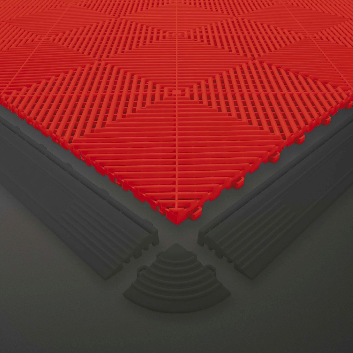 Bodenfliesse perforiert 40x40x1.8cm rot