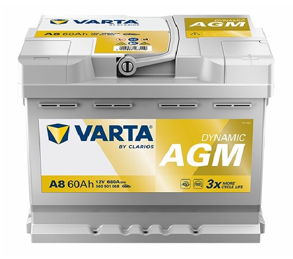 AGM-Batterie 12V/60Ah/680A LxBxH 242x175x190mm/S:0
