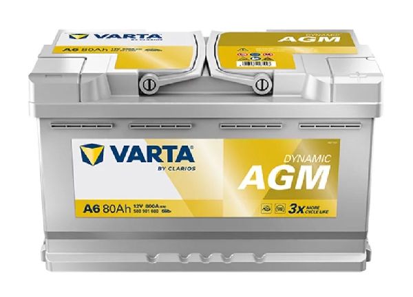 AGM-Batterie Varta 12V/80Ah/800A LxBxH 315x175x190mm/S:0