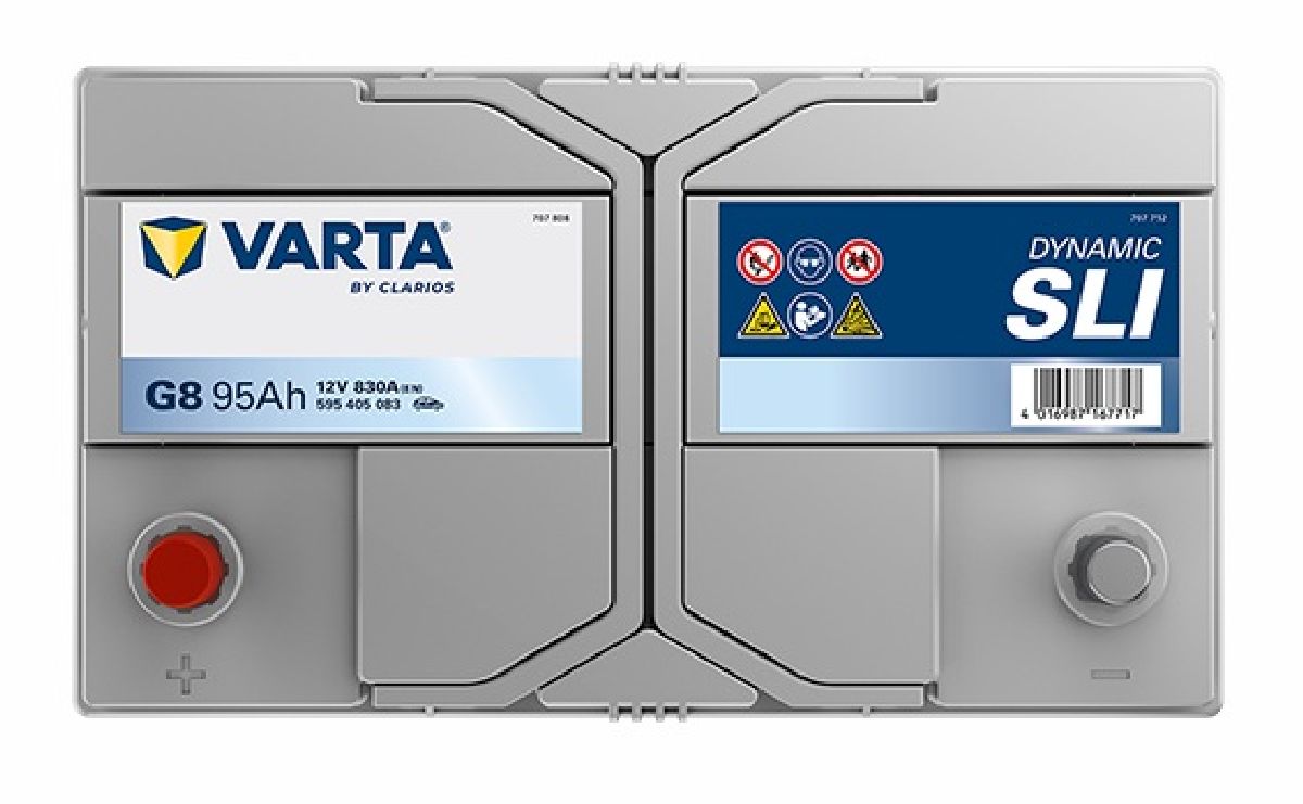 Batterie 12V/95Ah/830A LxLxH 306x173x225mm/C:1