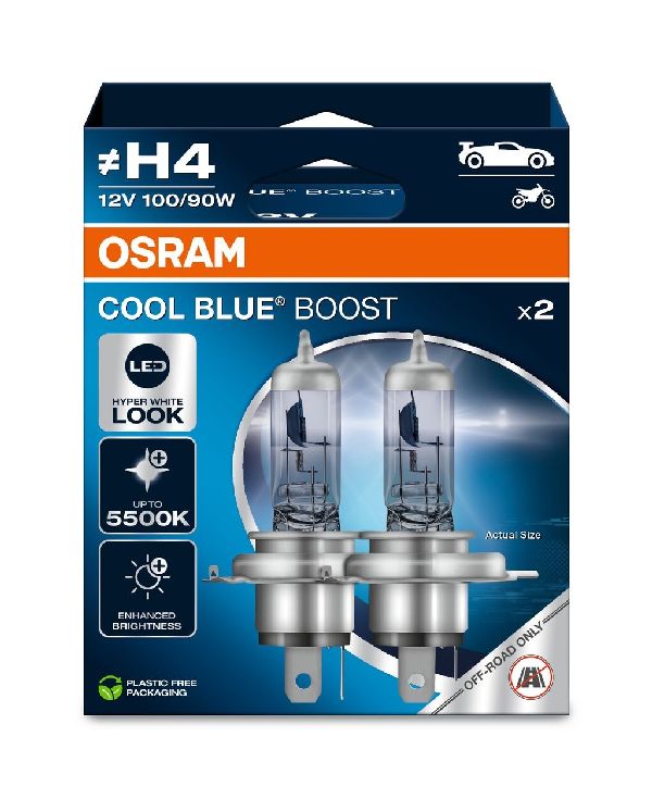 COOL BLUE BOOST Duo Box H4 12V 100/90W P43t