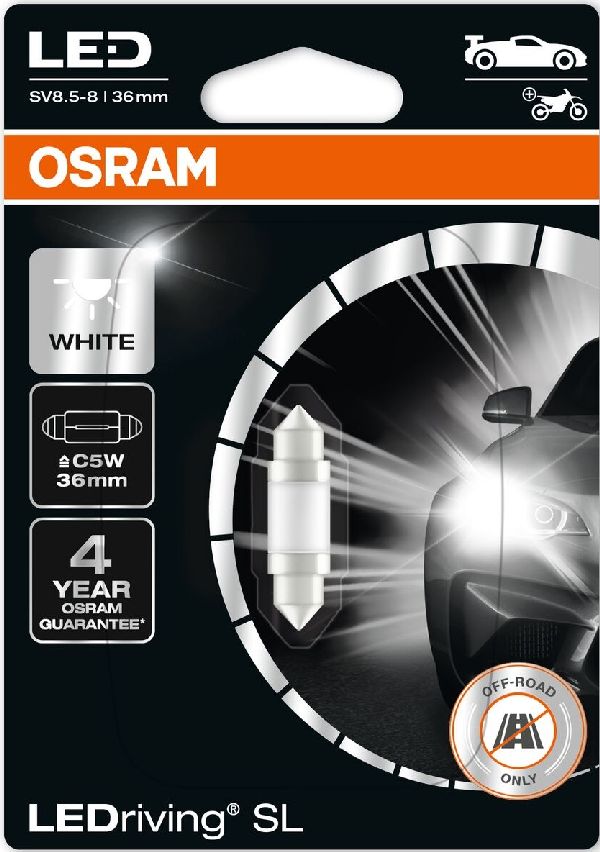 OSRAM LEDriving cool white C5W 6000K Blister 12V 0.6W/36mm