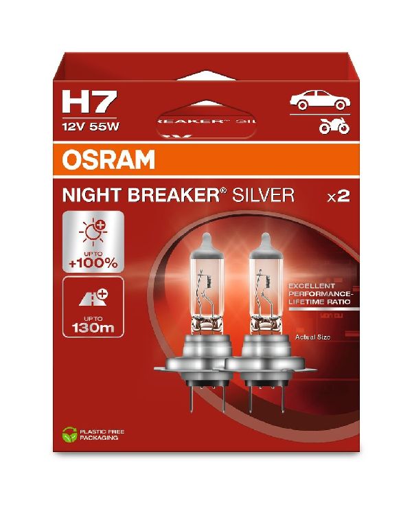 Night Breaker Silver Duobox H7 12V 55W PX26d