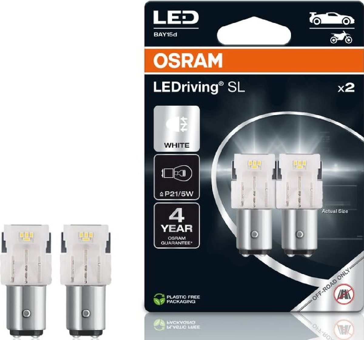 LEDriving SL White 6000K Double blister 12V P21/5W
