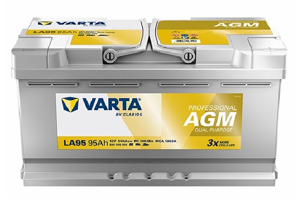 Dual-Purpose AGM-Batterie 12V/95Ah/850A LxBxH 353x175x190mm/S:0