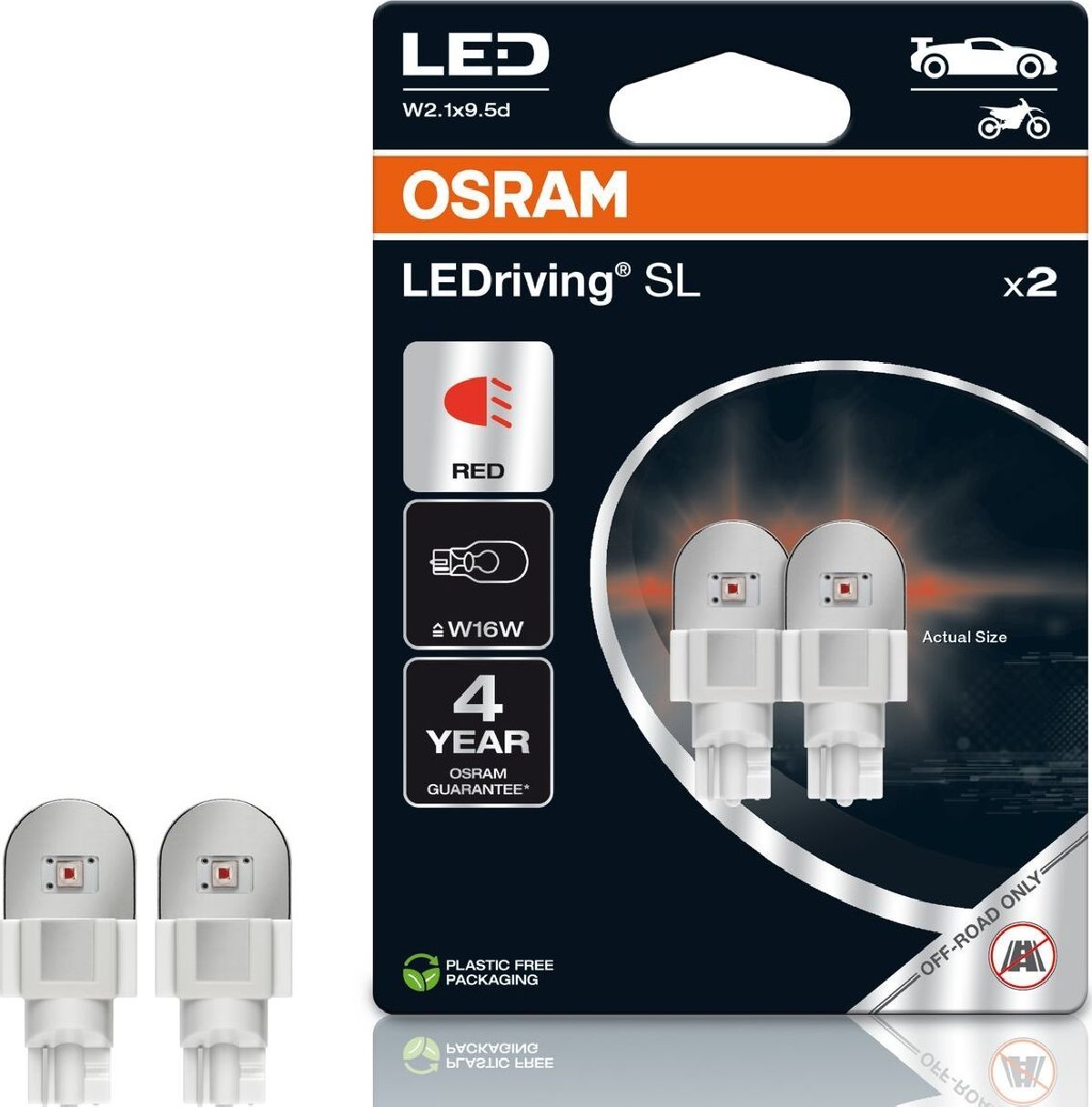 LEDriving SL RED 12V W16W Doppelblister