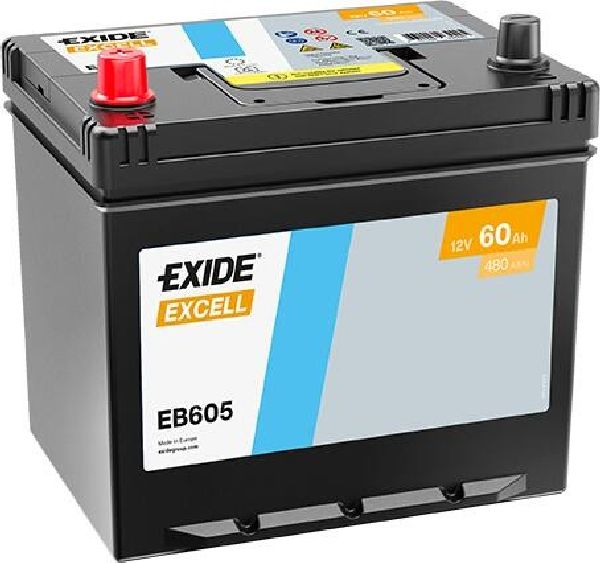 Exide Excell 12V/60Ah/480A LxBxH 230x173x222mm/B01/S:1