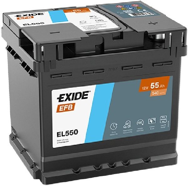 Exide Start-Stop EFB 12V/55Ah/540A LxBxH 207x175x190mm/B0/S:0