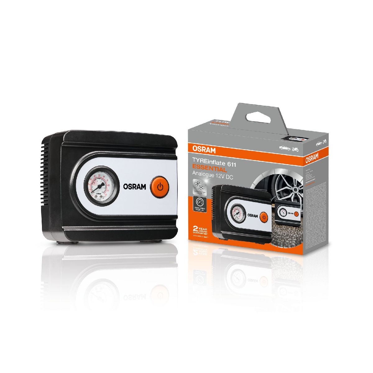 TYREinflate 611 ESSENTIAL Analoge Reifenpumpe