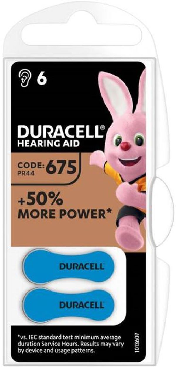 Duracell Hrgertbatterie EasyTab PR44 / 675 / Blister  6 Stk.