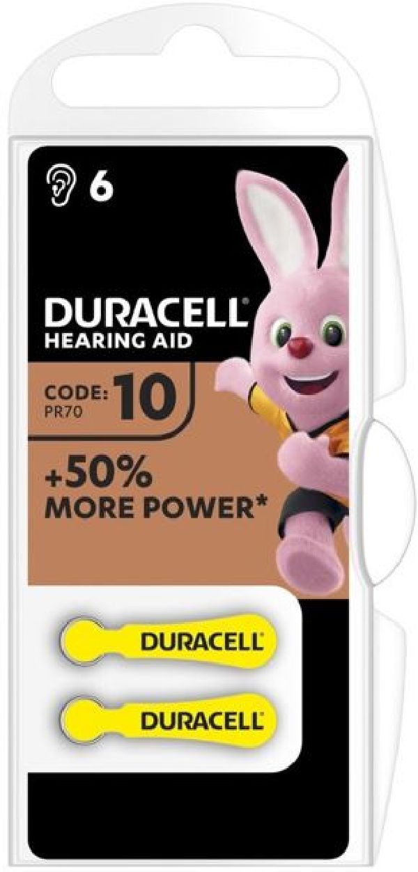 Duracell Hrgertbatterie EasyTab PR70 / 10 / Blister  6 Stk.