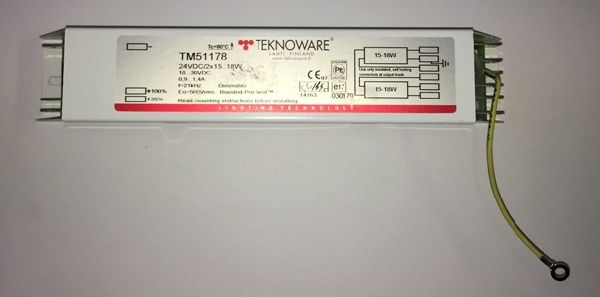 Vorschaltger�t  Teknoware 24VDC/2x18W/36W