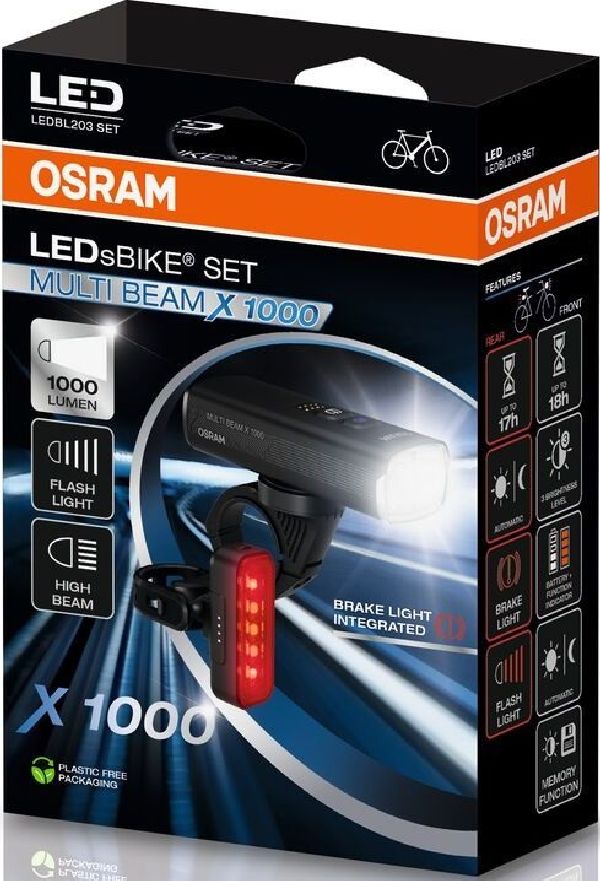 LEDsBIKE MULTI BEAM X 1000 SET Fahrradleuchten-Set