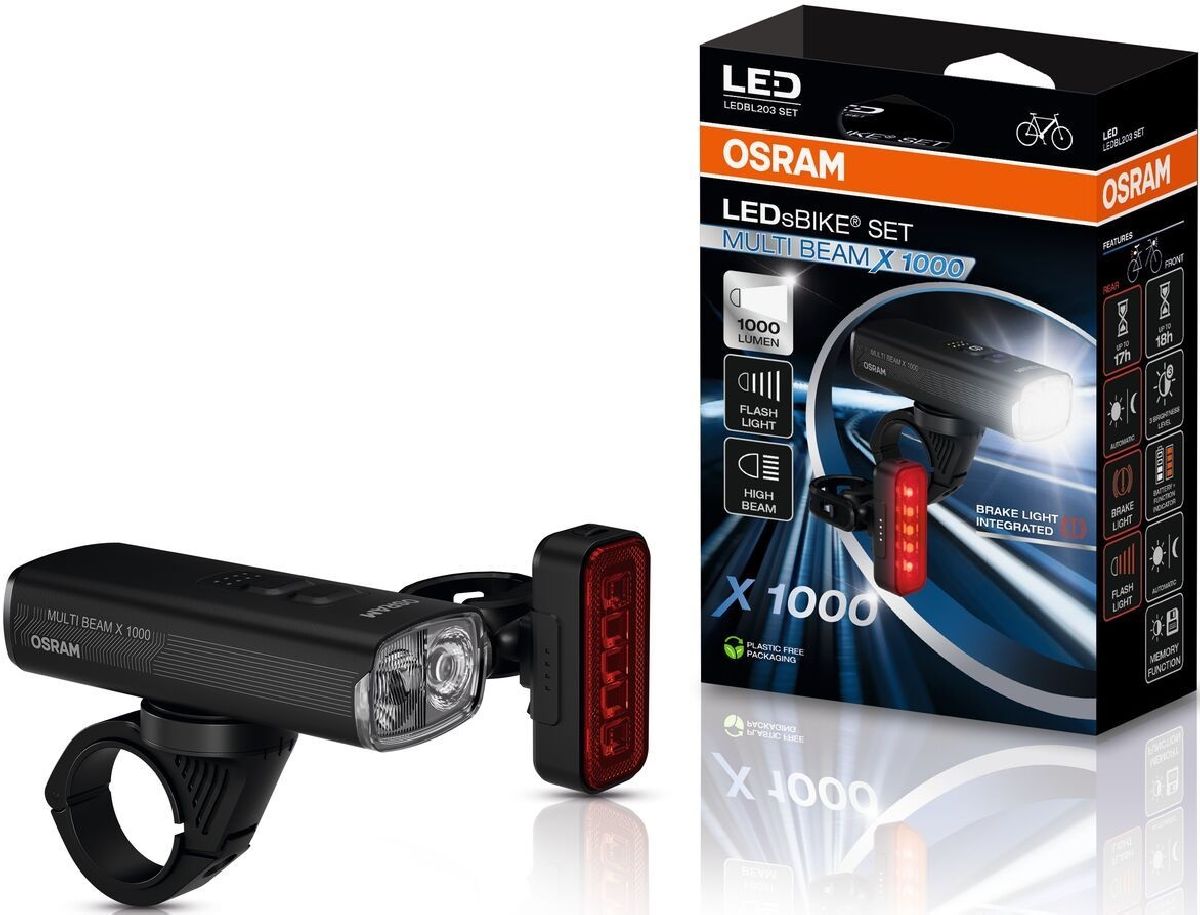 LEDsBIKE MULTI BEAM X 1000 SET Fahrradleuchten-Set