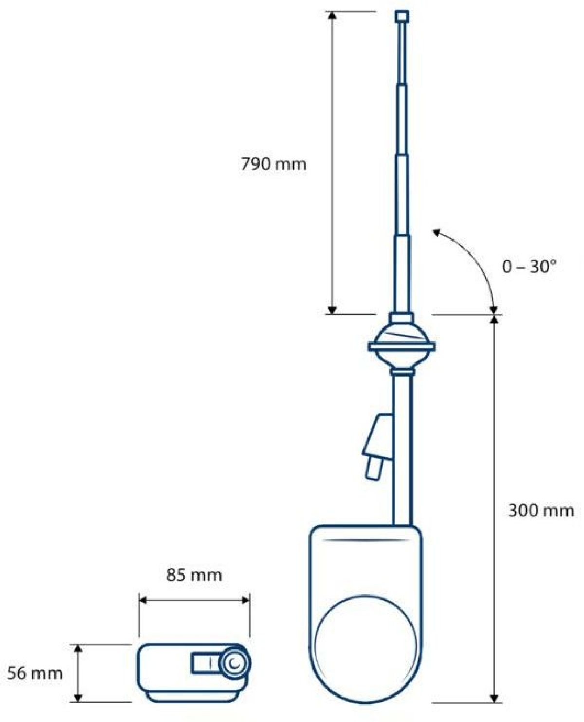 Motorantenne Autojet 25 silber